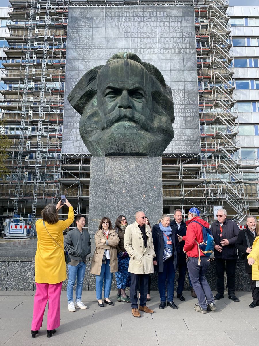 <who>Photo credit: Steve MacNaull/NowMedia Group</who>The Karl Marx Monument is Chemnitz’s most famous landmark.
