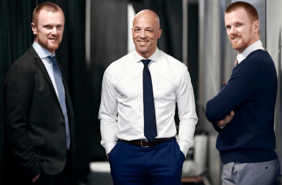 <who>Photo Credit: Vancouver Canucks</who>Manny Malhotra and the Sedin twins were major parts of the Canucks last run to the Stanley Cup Final in 2011.