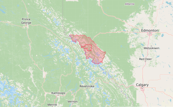 <who> Photo credit: Alberta government </who> The affected area.
