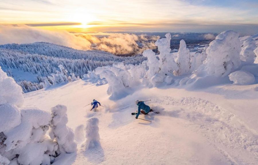 <who>Photo credit: Sun Peaks</who>Sun Peaks is the second-largest ski area in BC behind Whistler-Blackcomb.