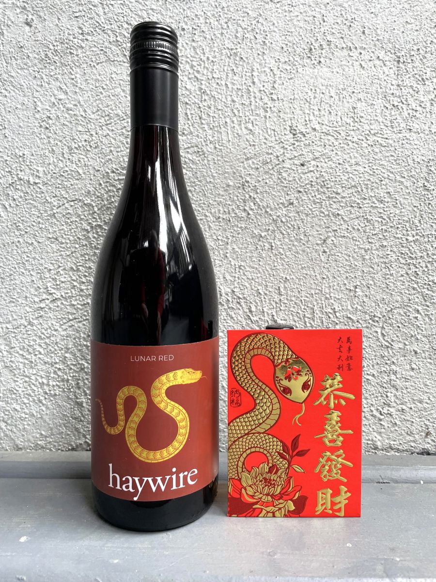 </who>Haywire Winery in Summerland has made a Lunar Red ($29) specifically to celebrate the Chinese 'Year of the Snake'.