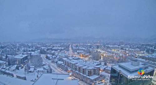 Kelowna Weather: Snow in the morning, cloudy throughout the day